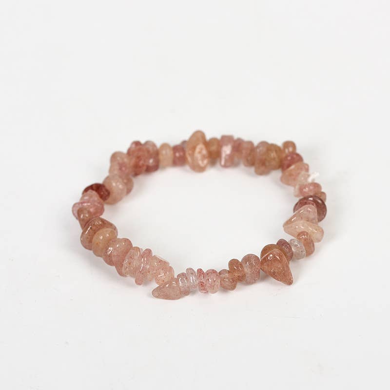 Women Natural Crystal Irregular Stone Bracelet - CS