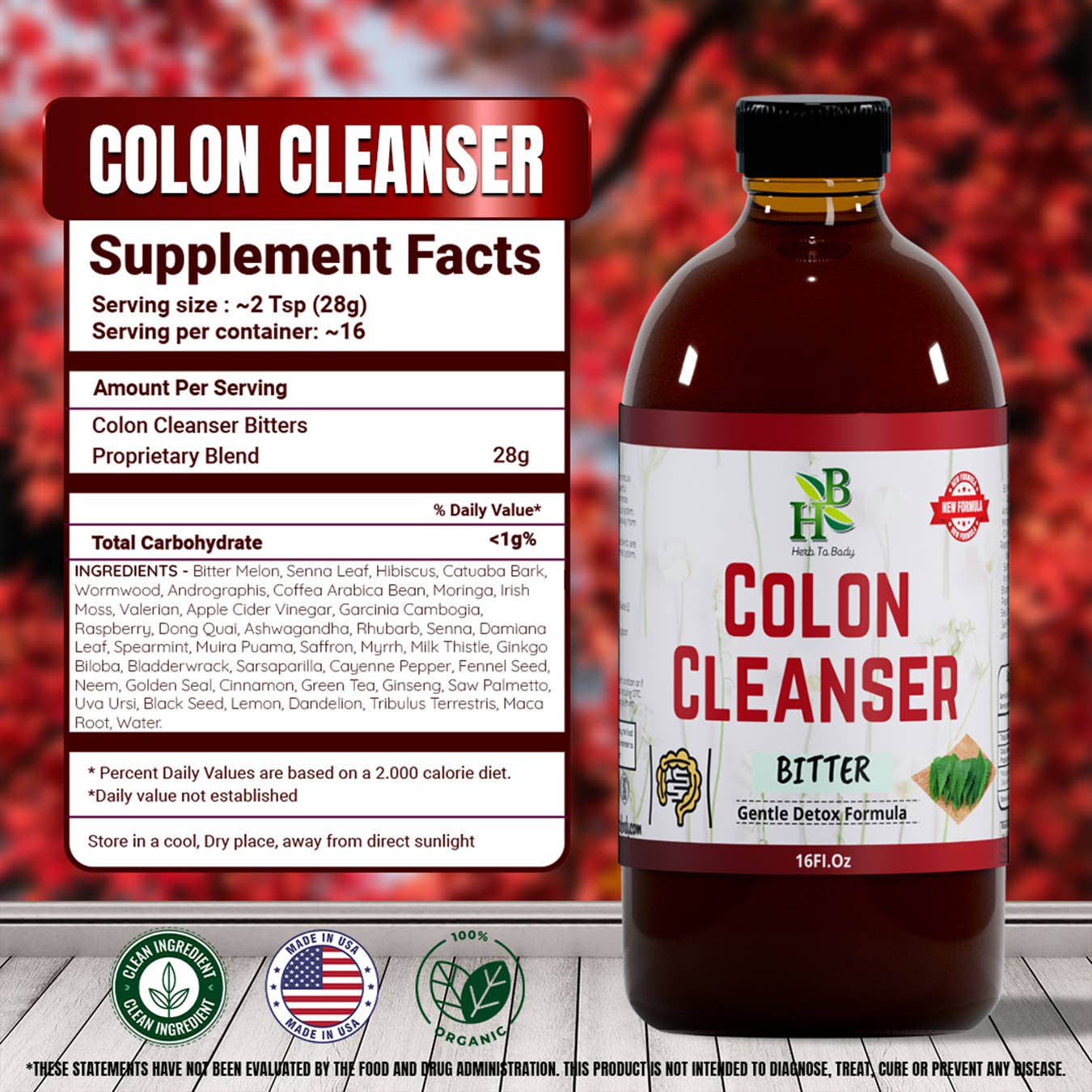 Colon Cleanser Bitter - 16oz