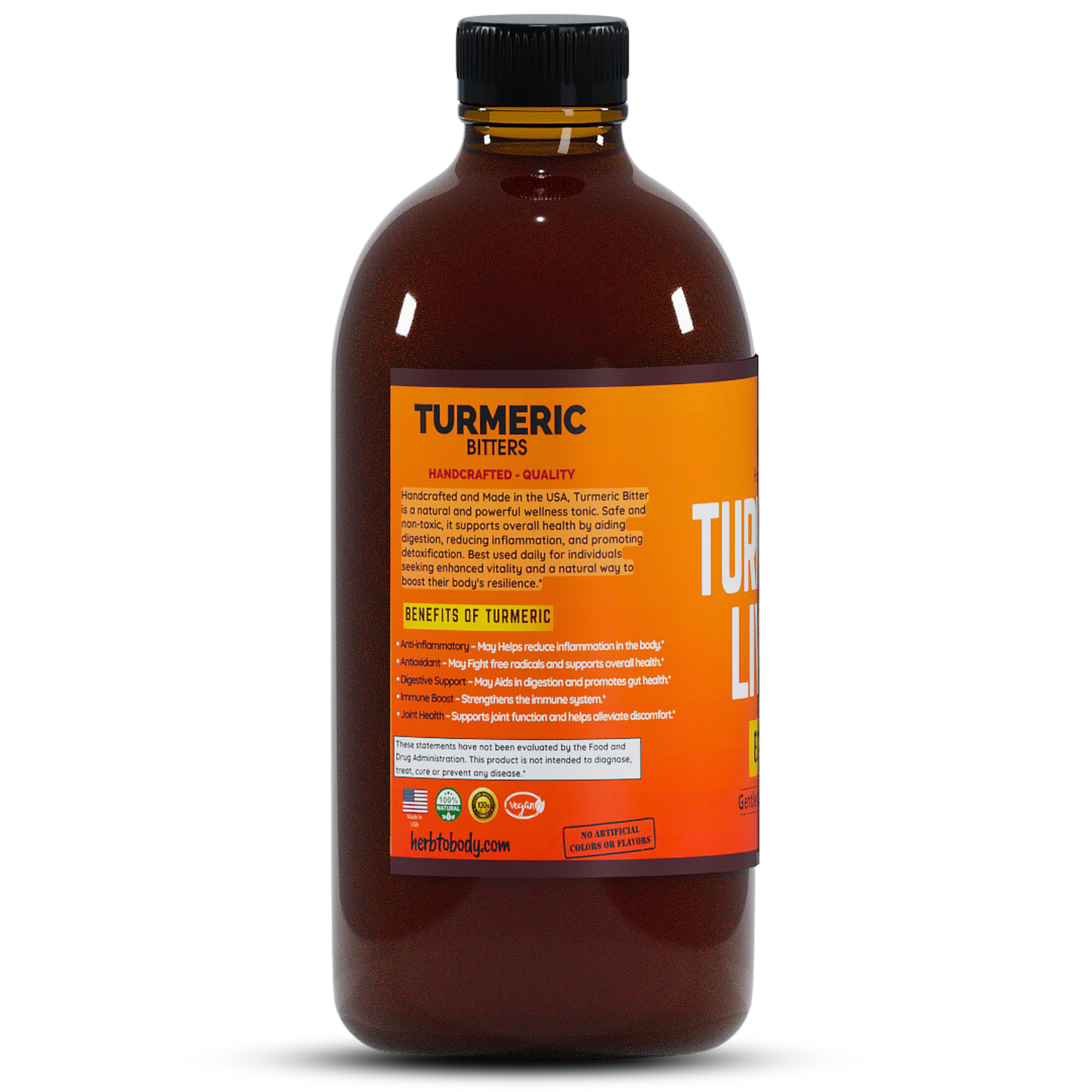 Turmeric Living Bitter Oral Supplement 16oz
