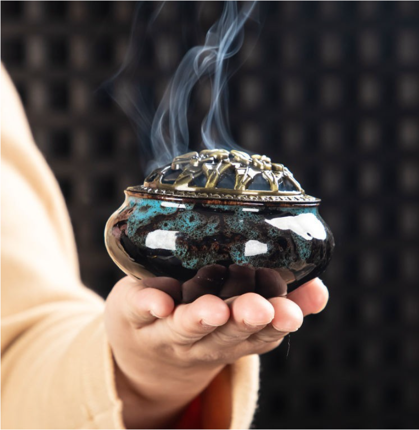 Incense Cone Burner Bowl (3 in.) - Blue
