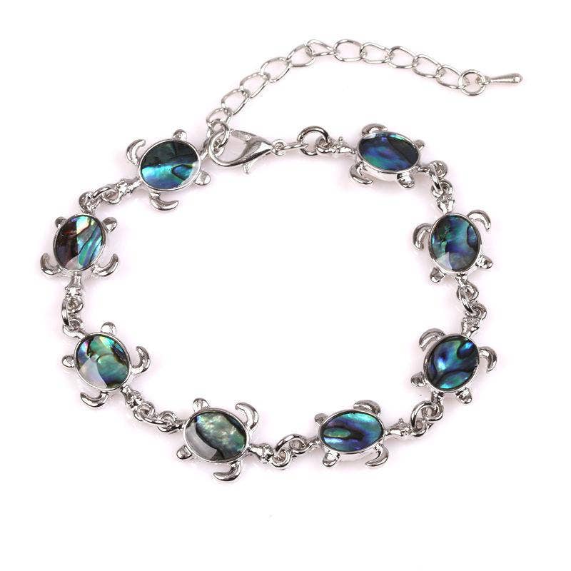 Multi-style Abalone Shell Metal Chain Bracelets