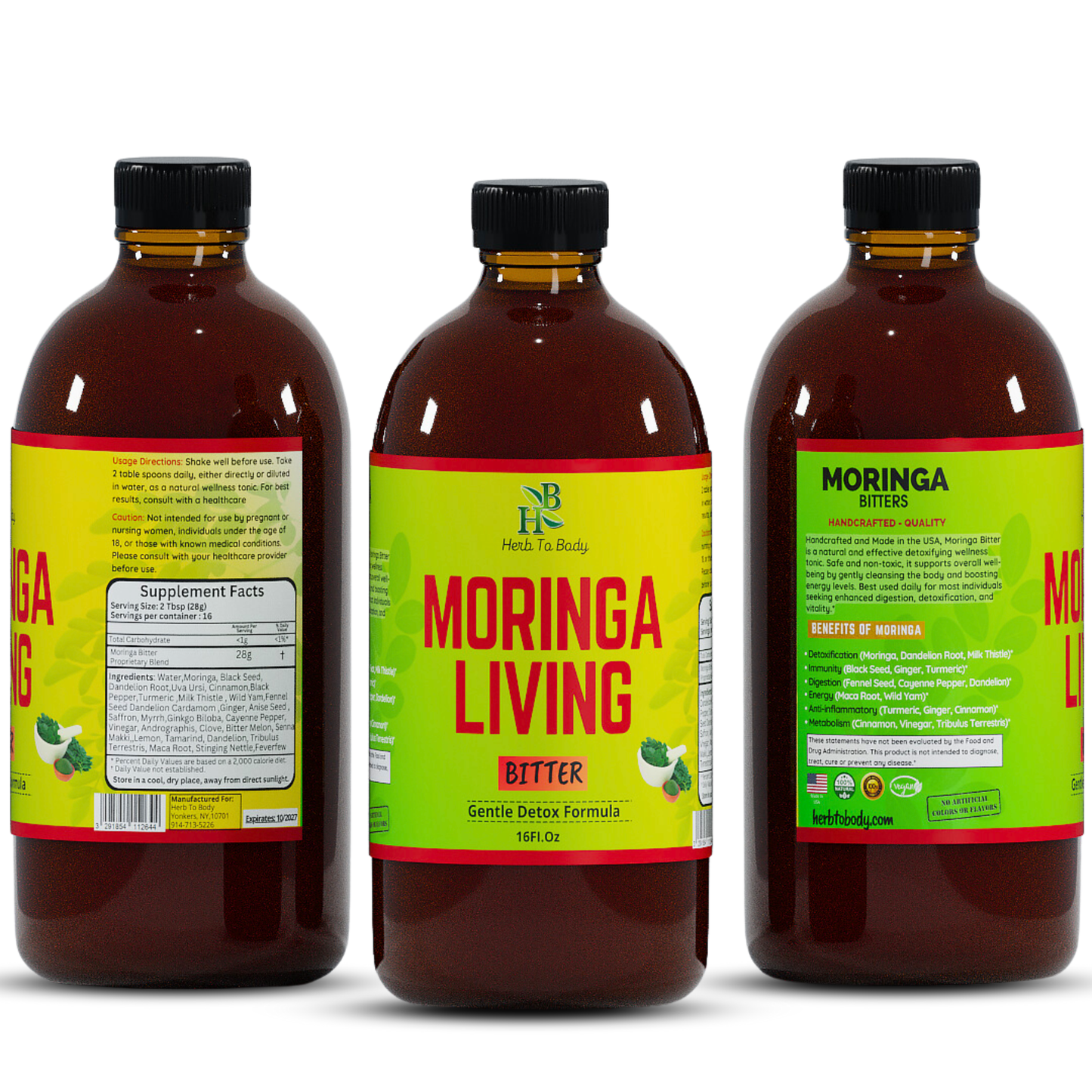 Moringa Living Bitter Oral Supplement 16oz