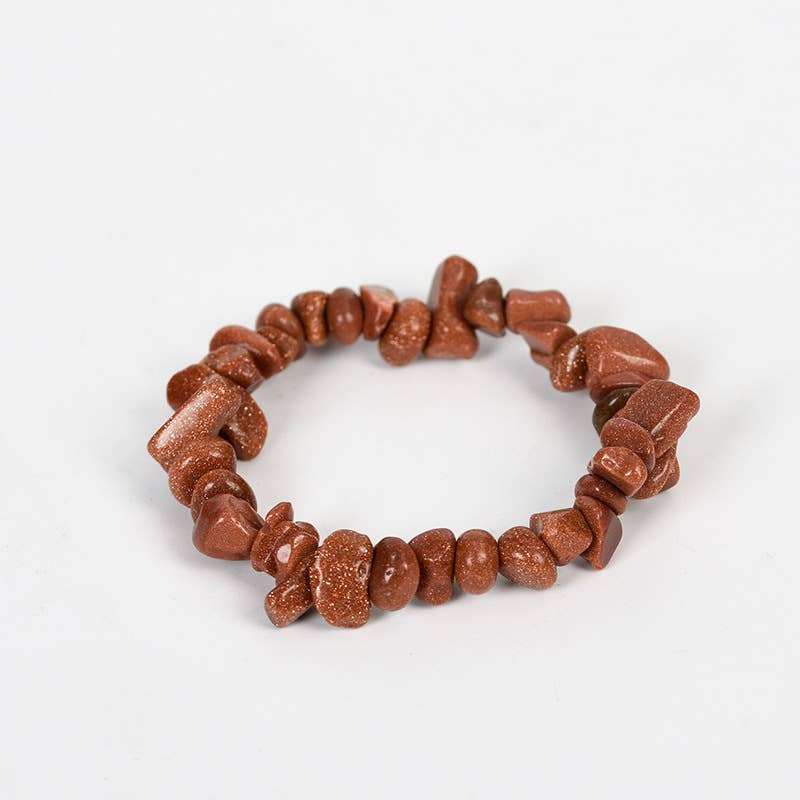 Women Natural Crystal Irregular Stone Bracelet - CS
