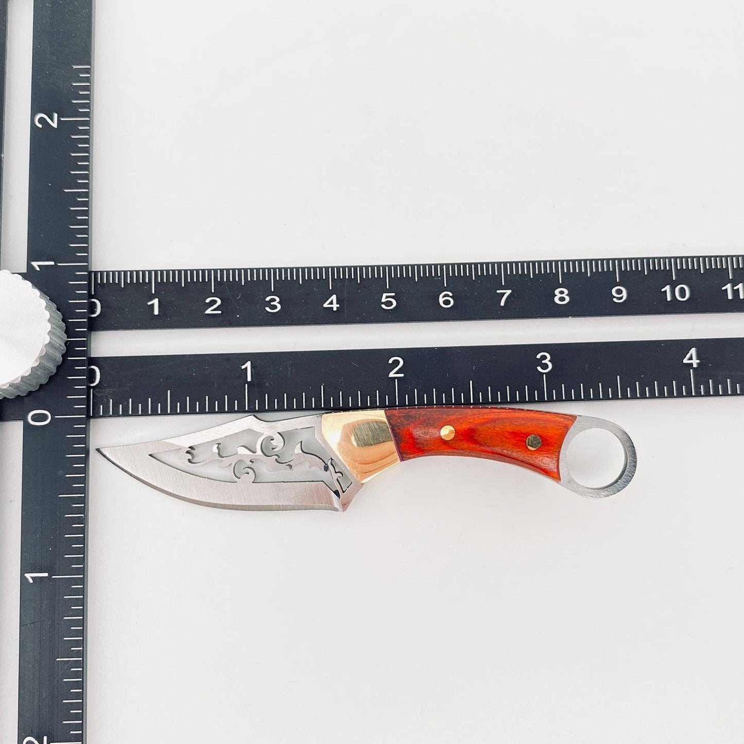 Hollow Blade Portable Wooden Handle Knife with Cover