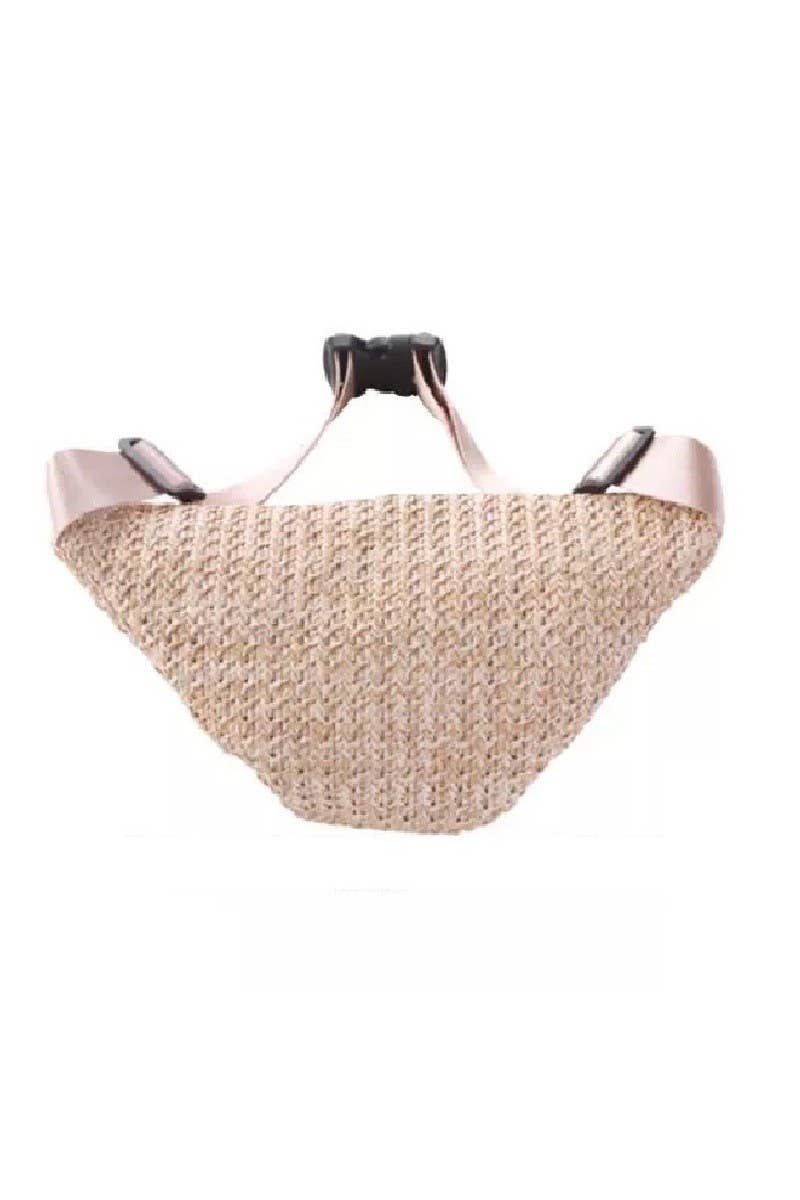 Straw Woven Crossbody Fanny Belt Bag