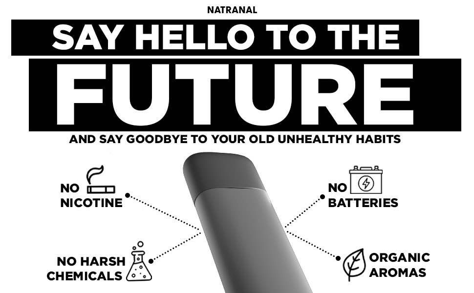 Natranal Coffee Bean + Hemp Habit Replacement Oral Fixation Puffer to Replace Smoking or Vaping