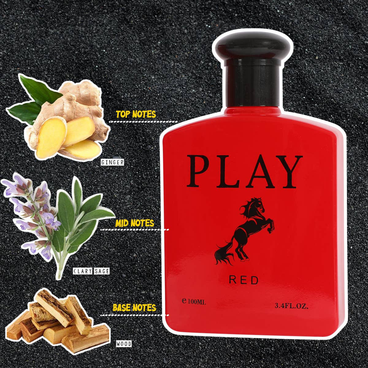 Play Red Eau de Toilette Spray Cologne For Men