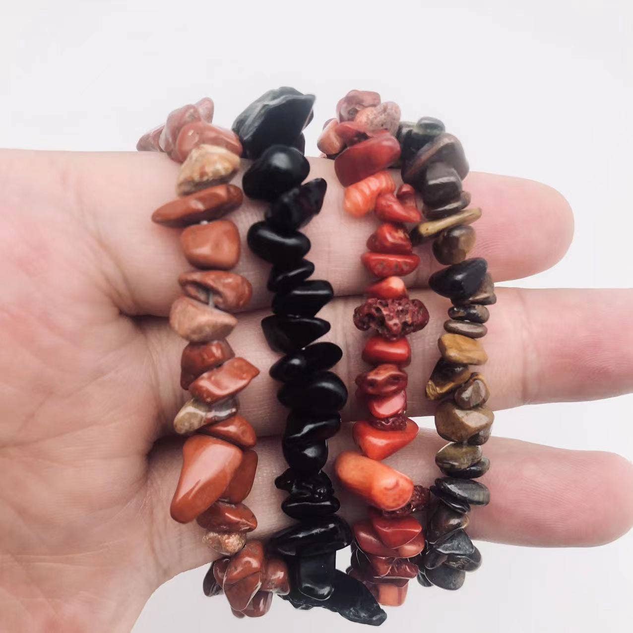 Women Natural Crystal Irregular Stone Bracelet - CS