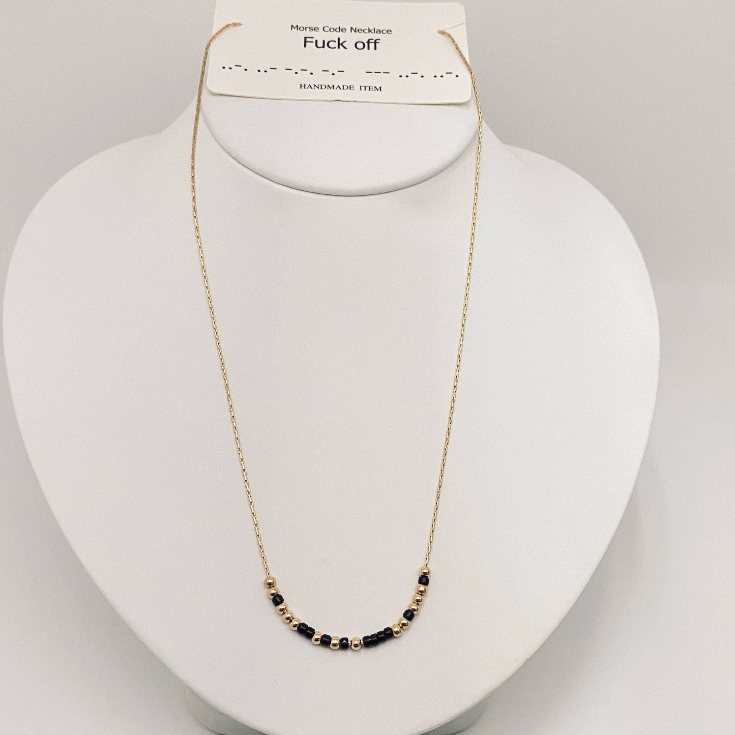 Handmade “Fuck off” Morse Code Necklace