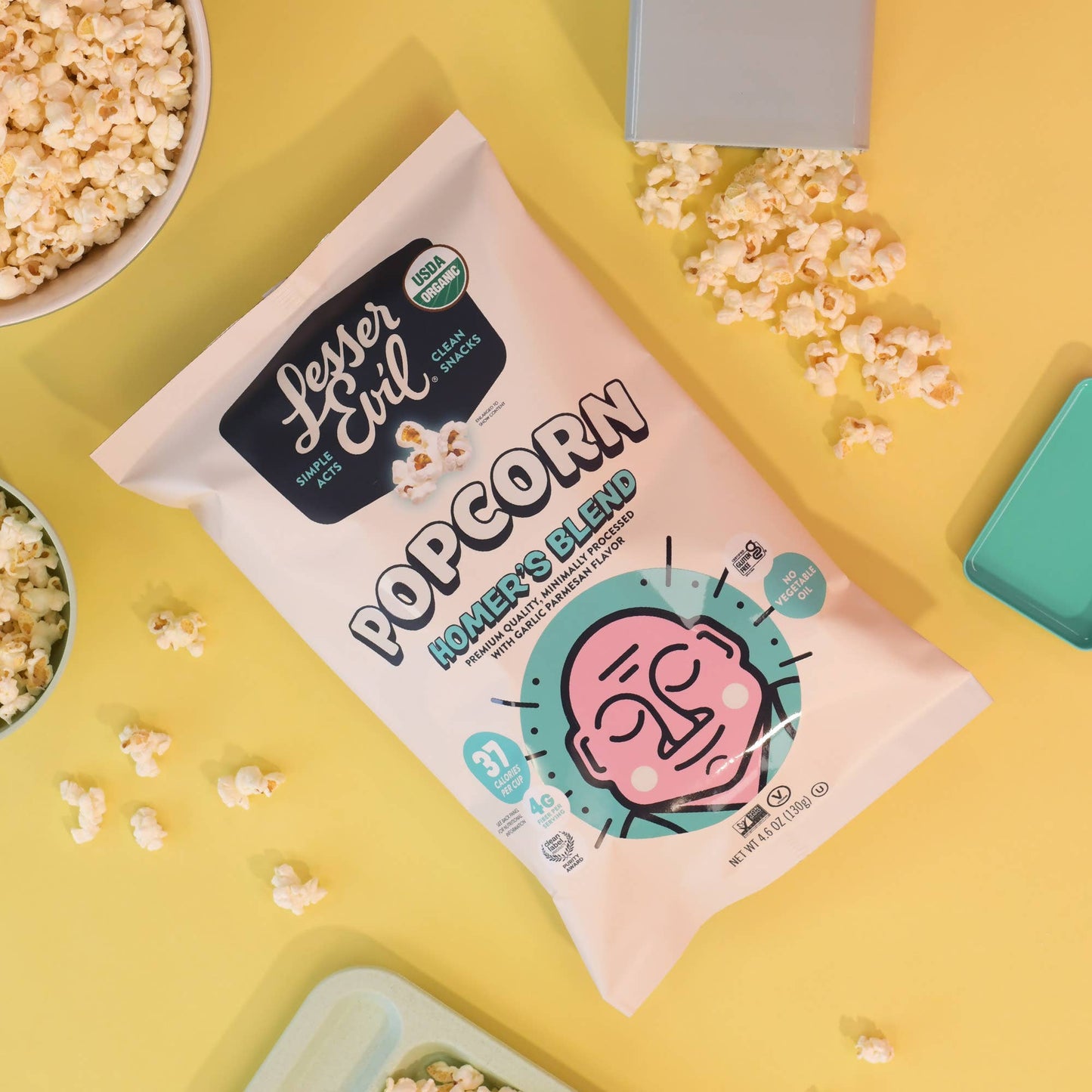 Organic Popcorn, Homer's Blend 4.6 oz