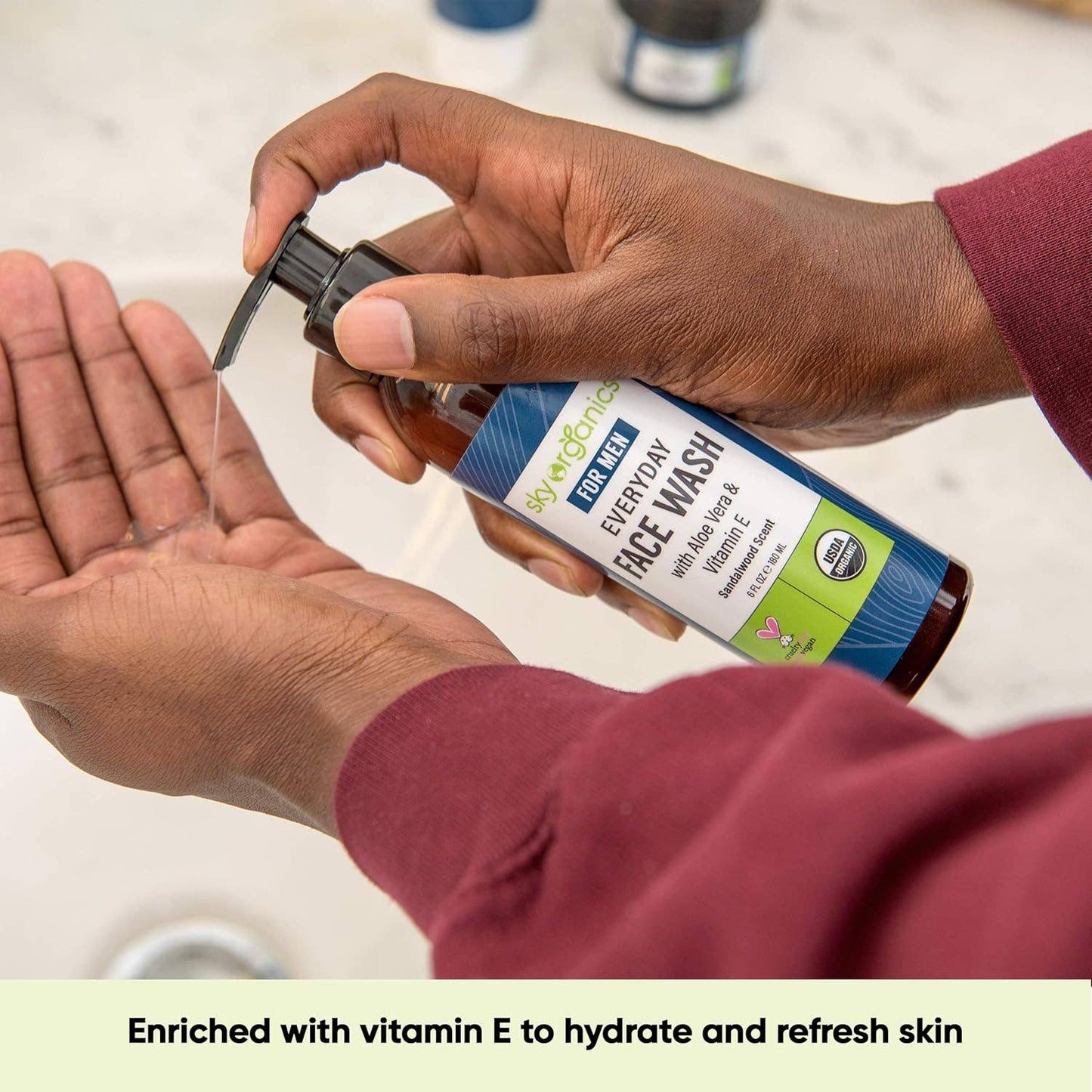 Sky Organics For Men Everyday Face Wash - 6 Oz.