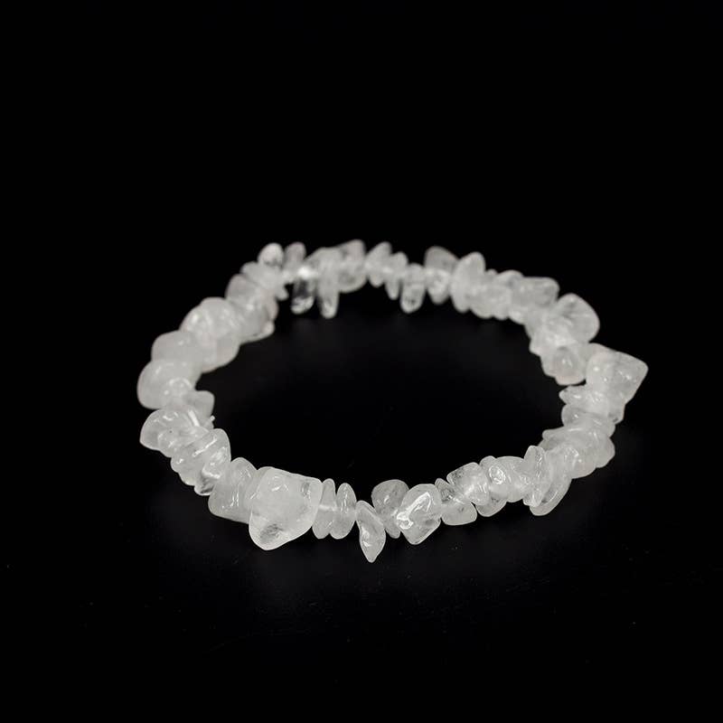 Women Natural Crystal Irregular Stone Bracelet - CS