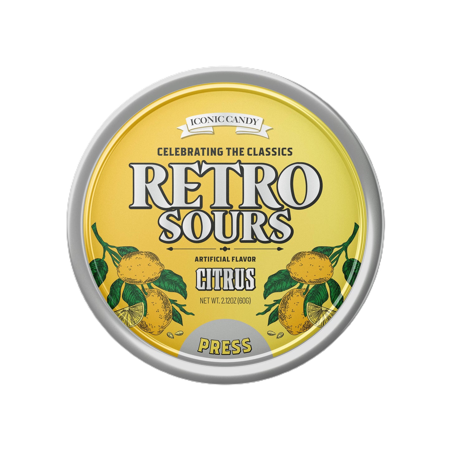 Retro Sours Citrus, 16.9oz Tin, 8ct