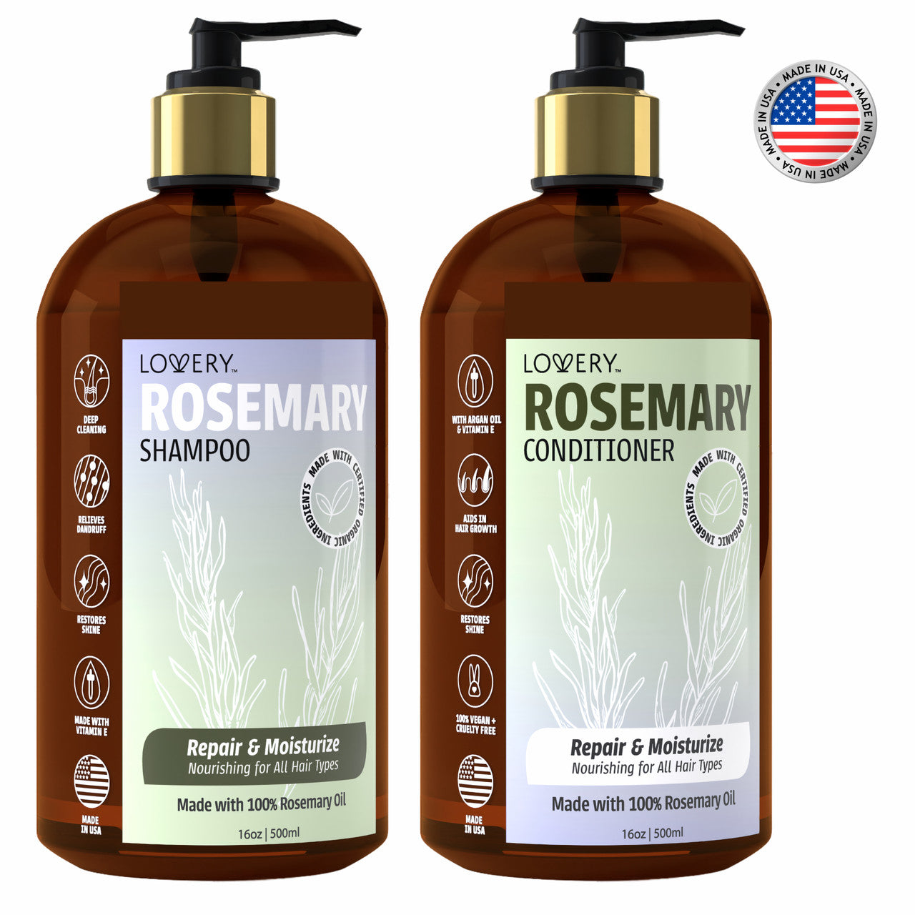 Rosemary Conditioner LOVERY BRAND 16oz