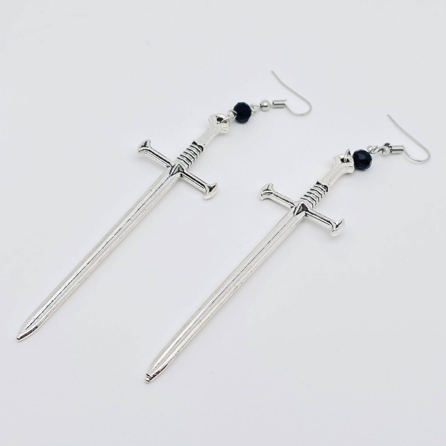 Creative Silver Sword Pendant Earrings - GT