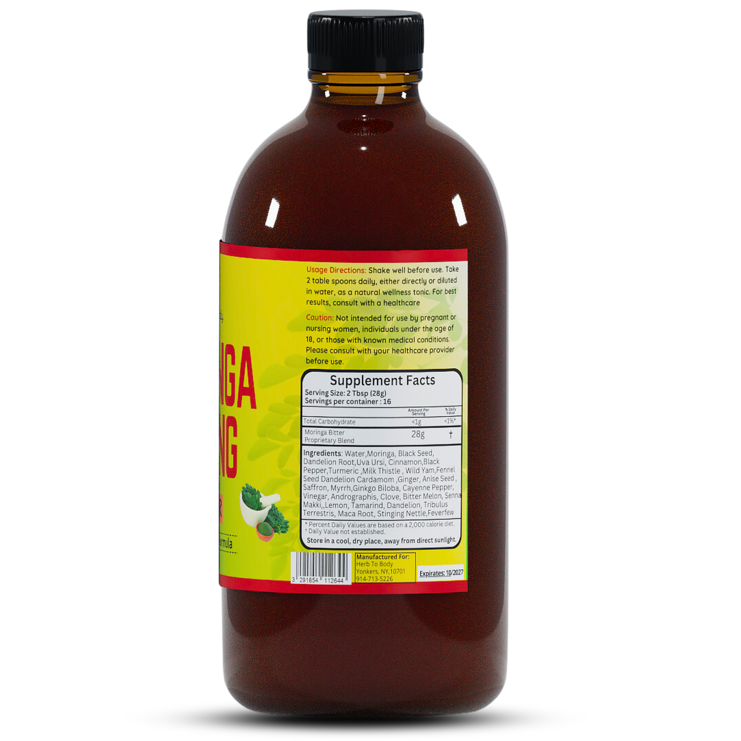 Moringa Living Bitter Oral Supplement 16oz