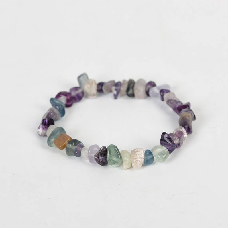 Women Natural Crystal Irregular Stone Bracelet - CS