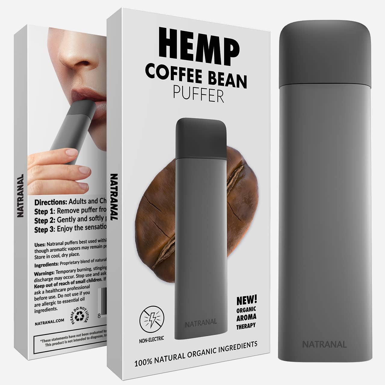 Natranal Coffee Bean + Hemp Habit Replacement Oral Fixation Puffer to Replace Smoking or Vaping