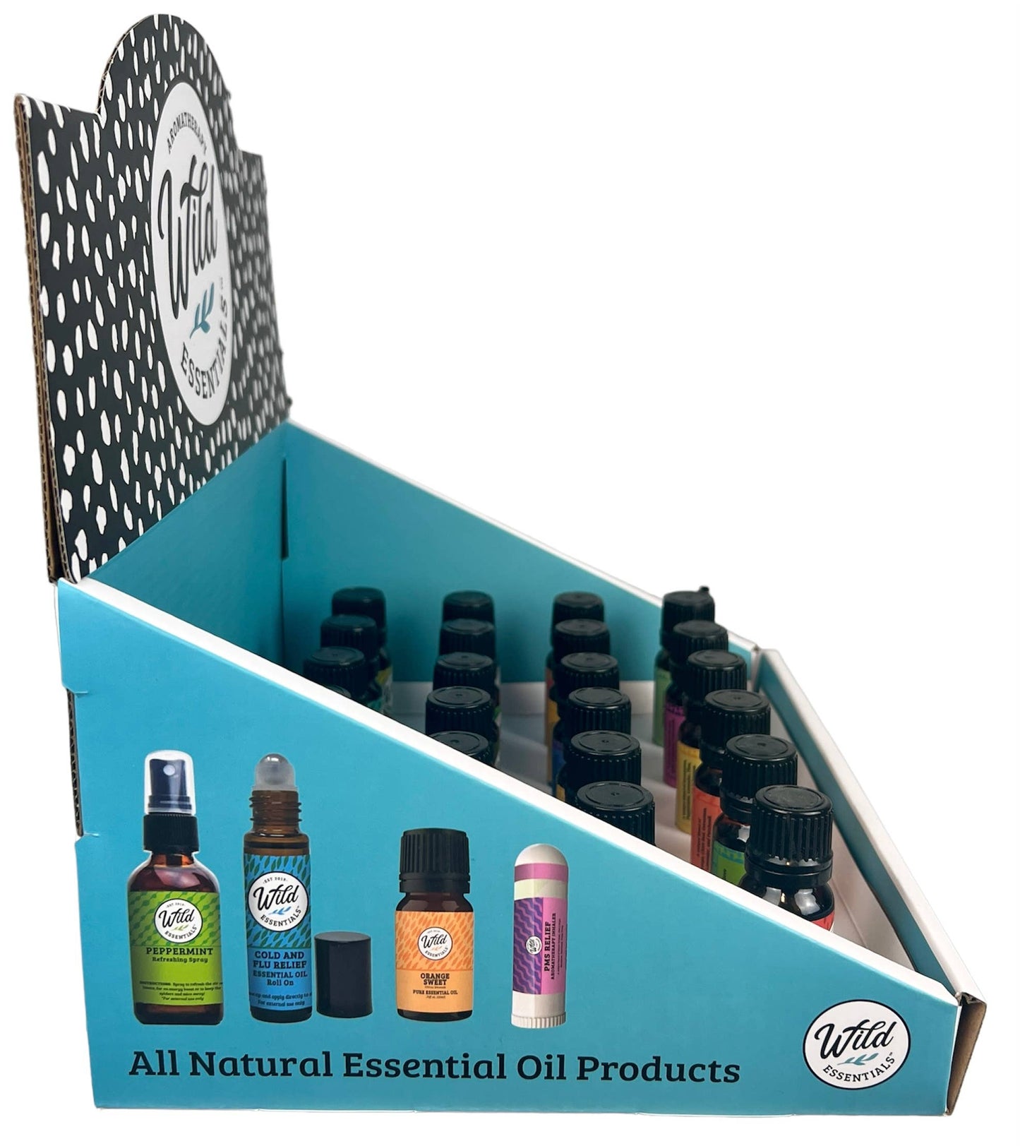 10ml Essential Oils Counter Display with 24 assorted blends