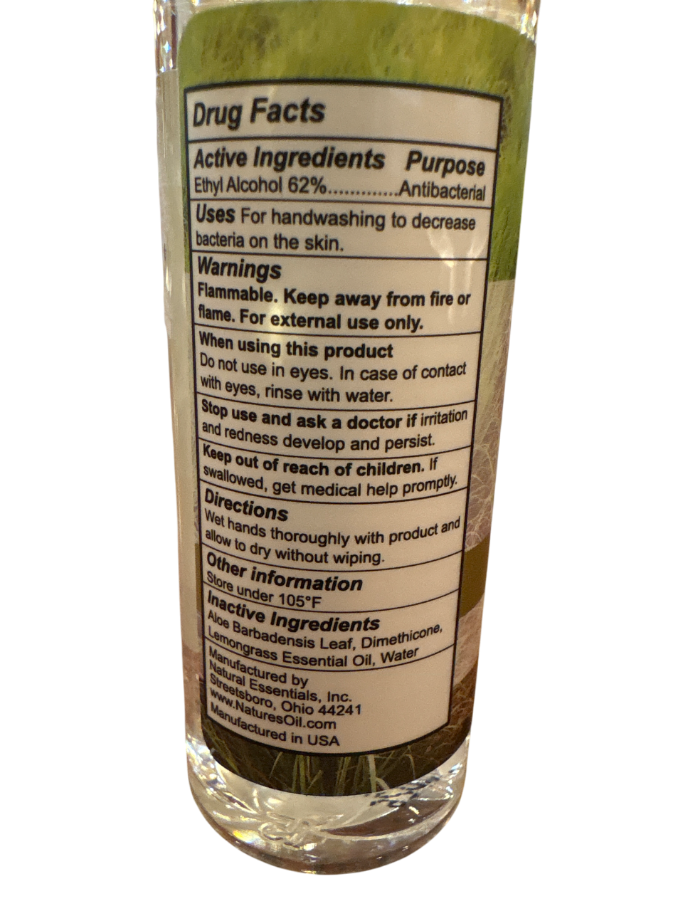 Aromatherapy Hand Sanitizer spray