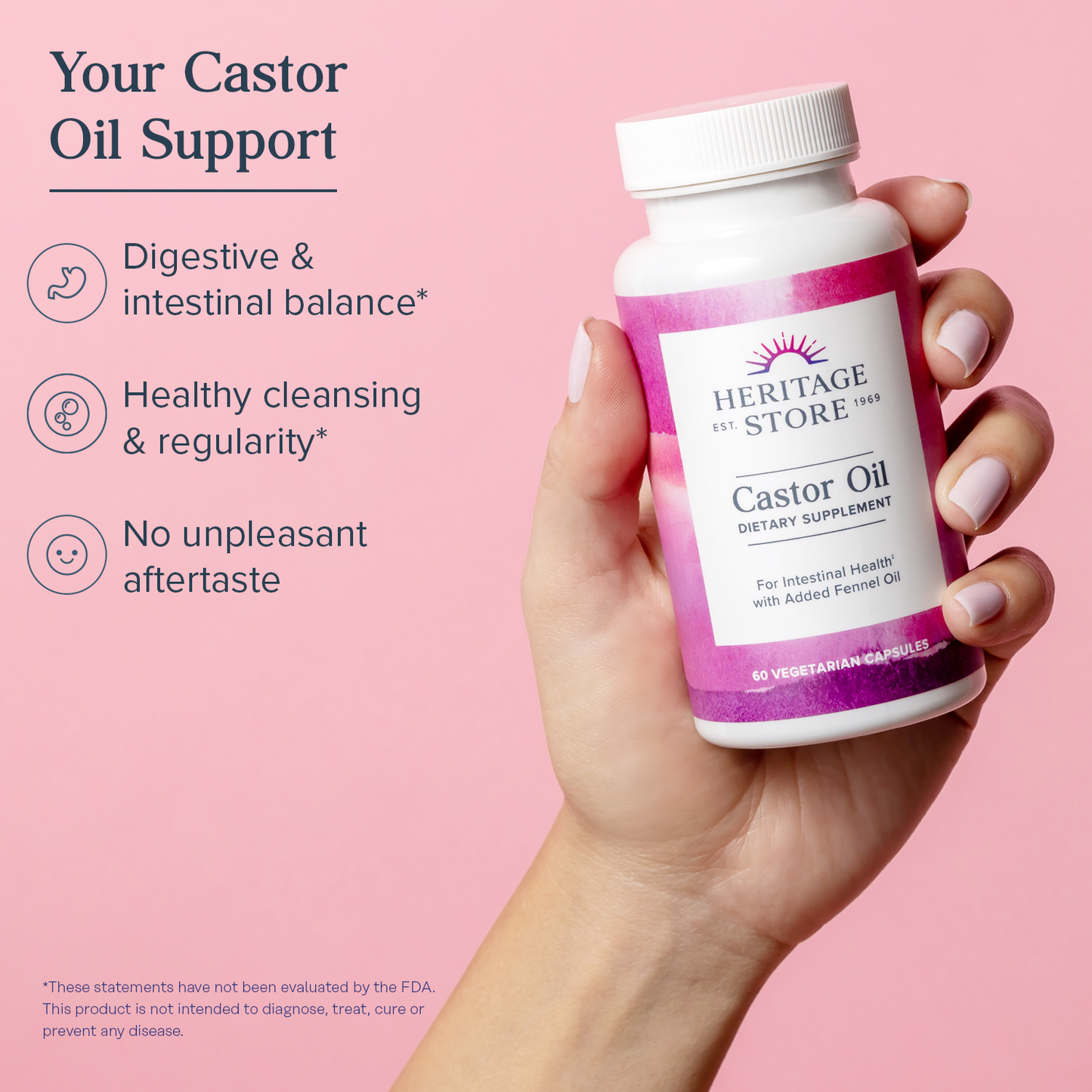 Castor Oil Capsules 60 ct
