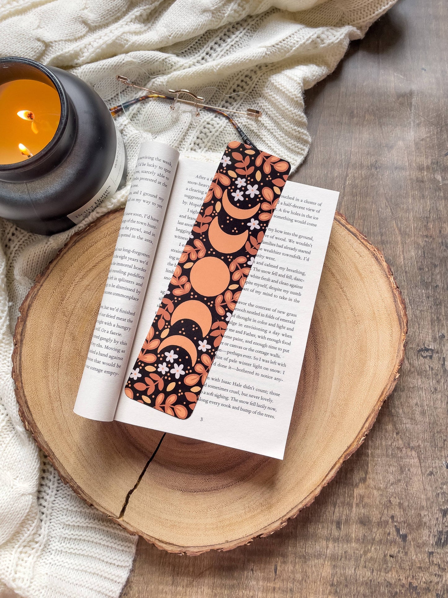 Moon Phase 2x8 Bookmark