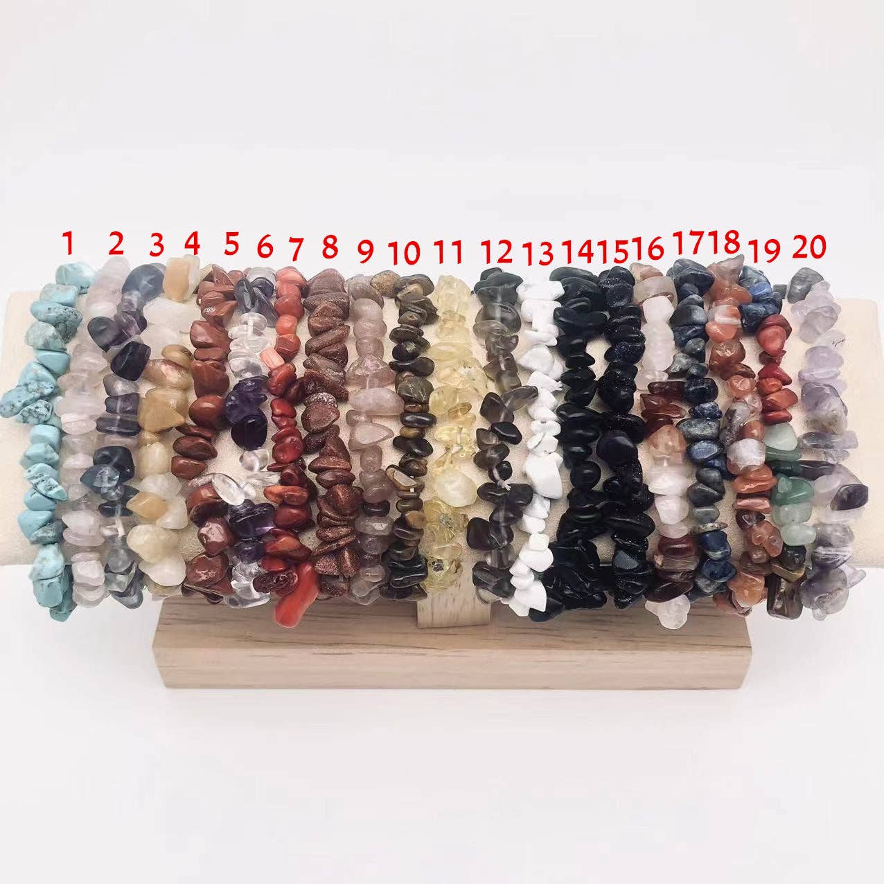 Women Natural Crystal Irregular Stone Bracelet - CS