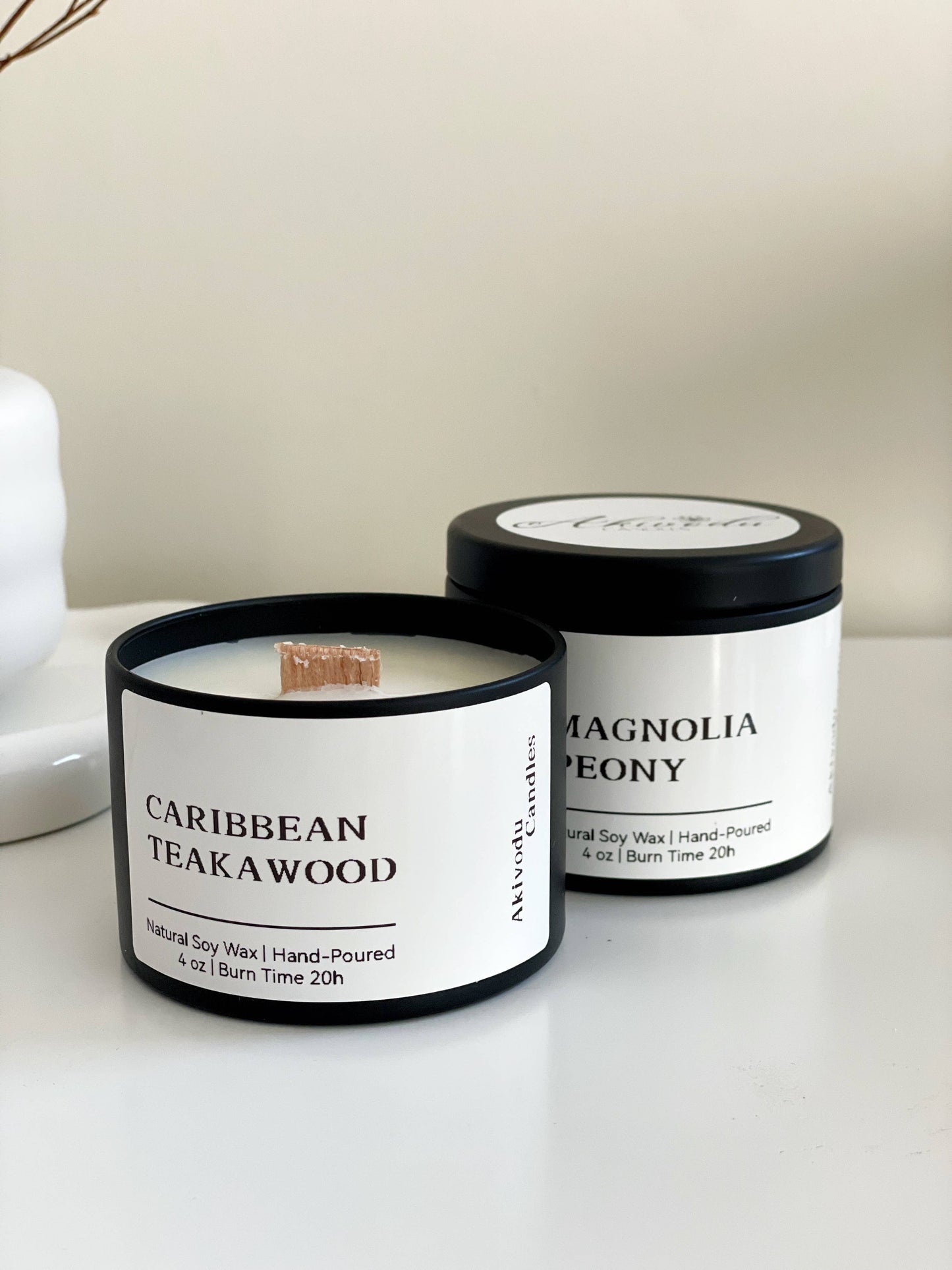 Wood Wick Candle 4 oz- Multiple scents