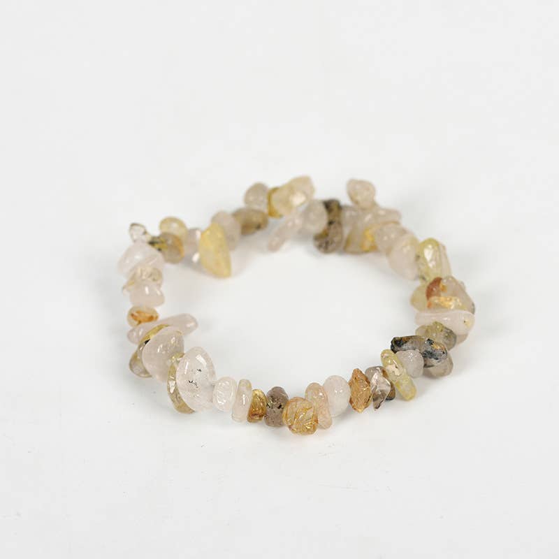 Women Natural Crystal Irregular Stone Bracelet - CS