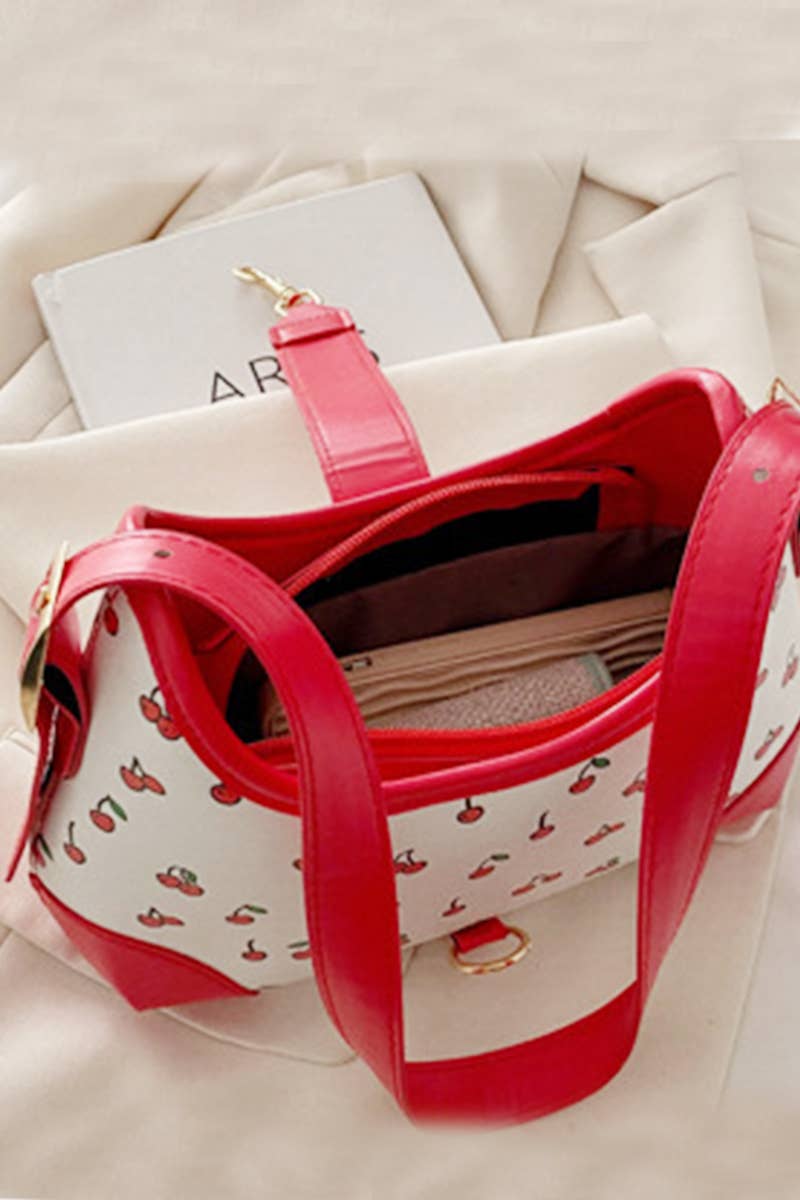 Cherry Pattern Hamptons Hobo Bag