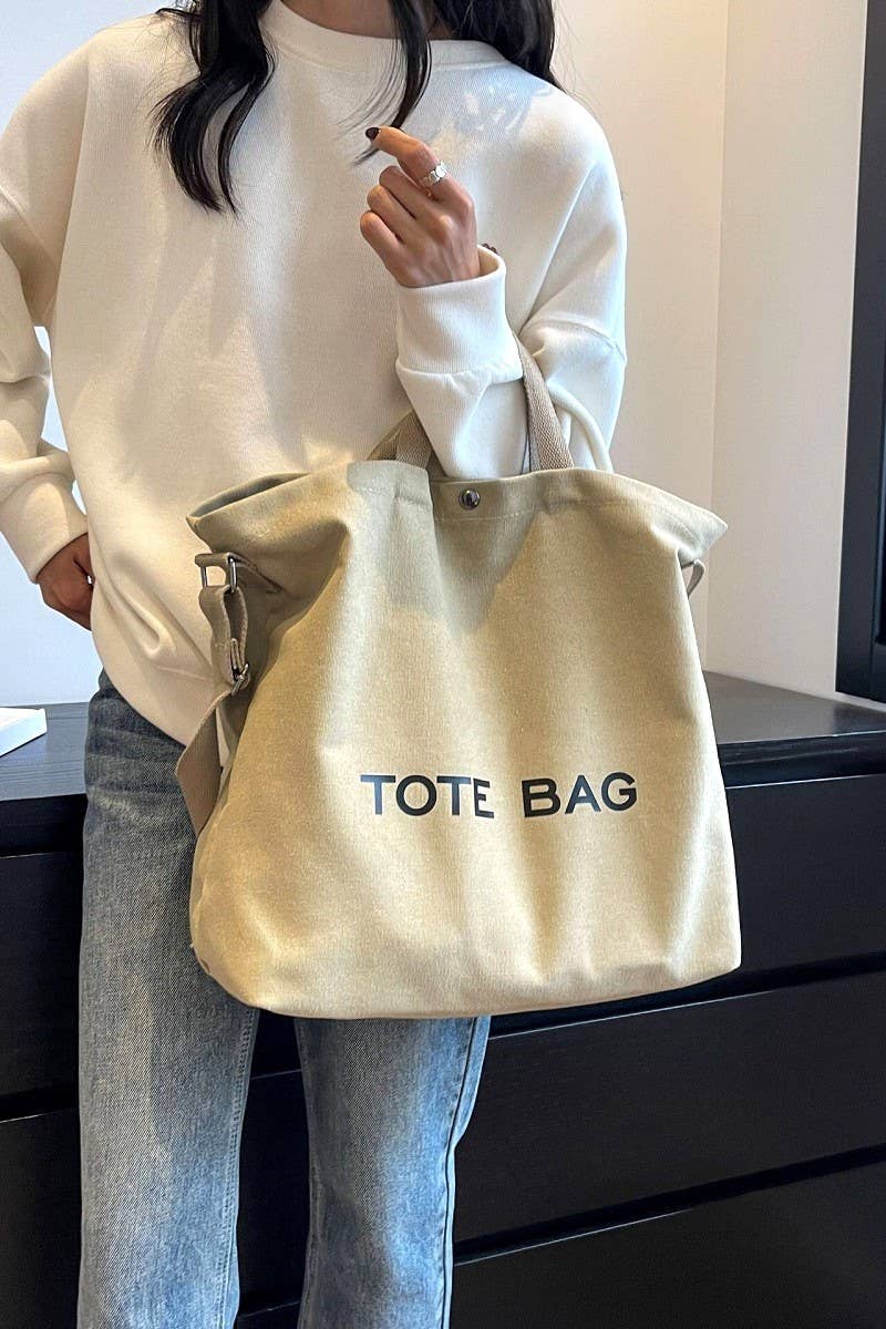 Minimalist Large Capacity Canvas Shoulder Tote Bag