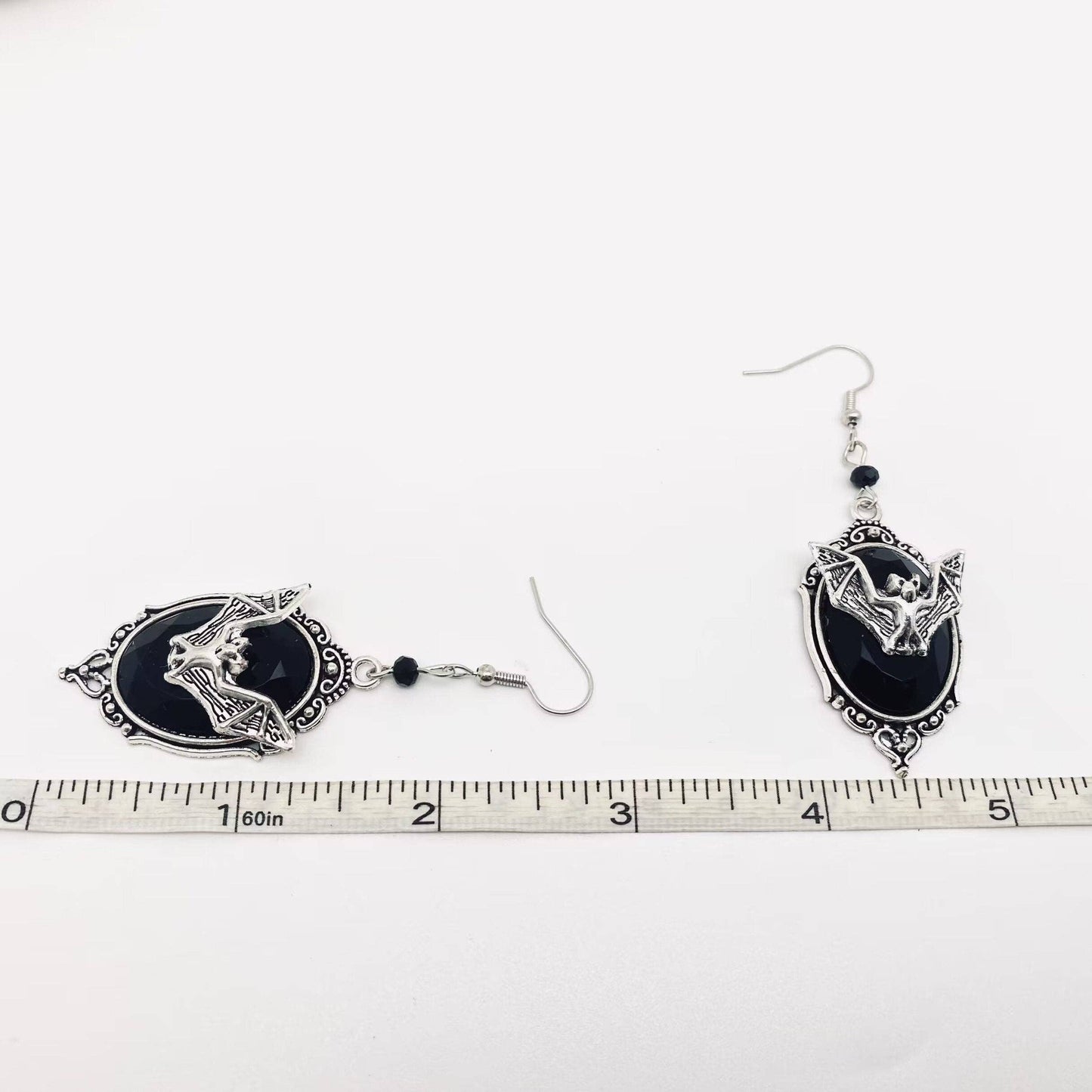 Gothic Bat Pendant Earrings - GT