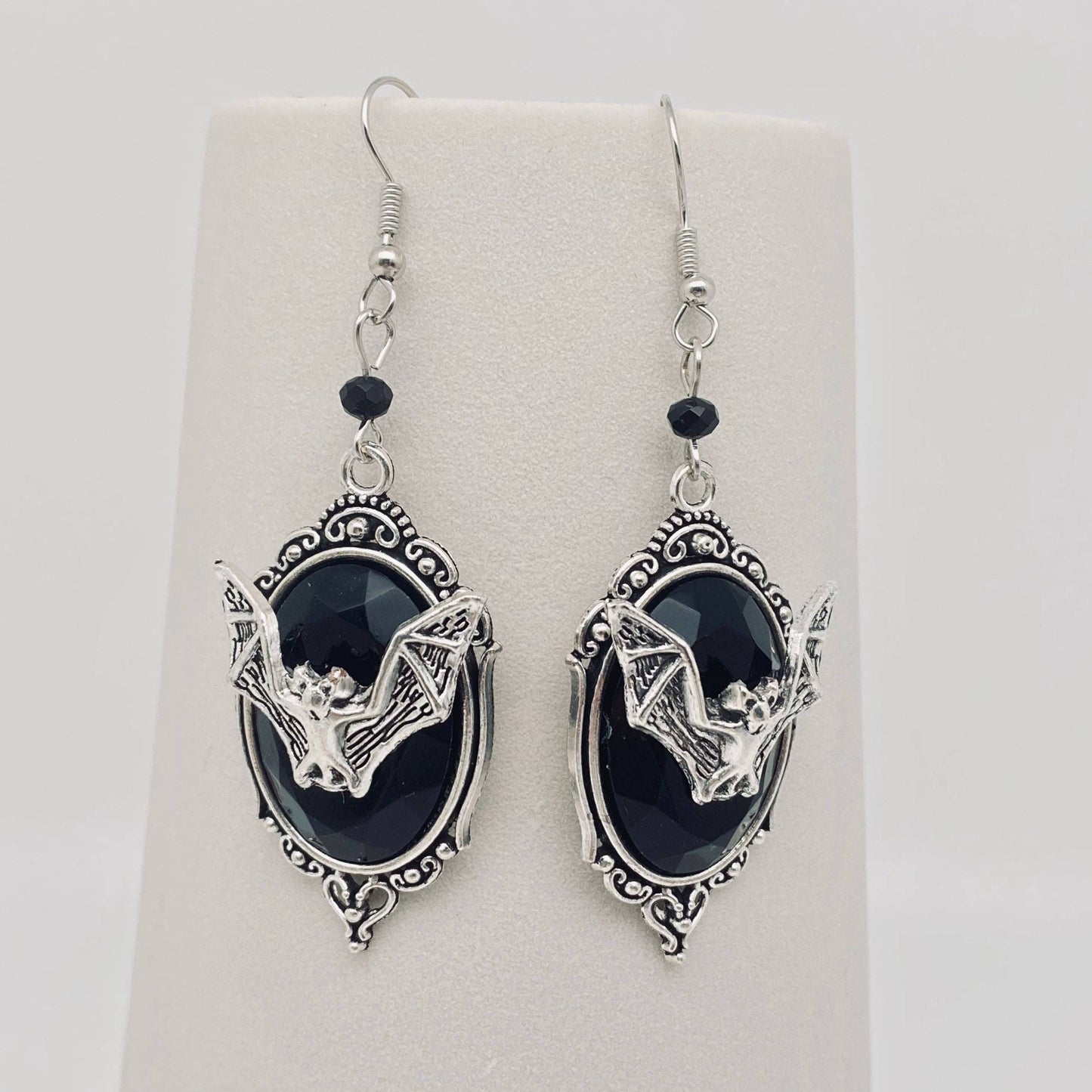 Gothic Bat Pendant Earrings - GT