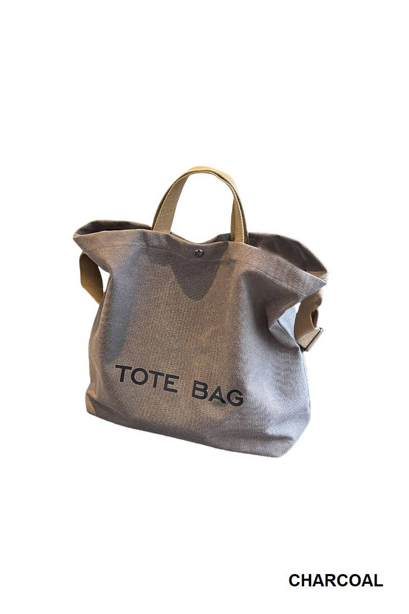 Minimalist Large Capacity Canvas Shoulder Tote Bag
