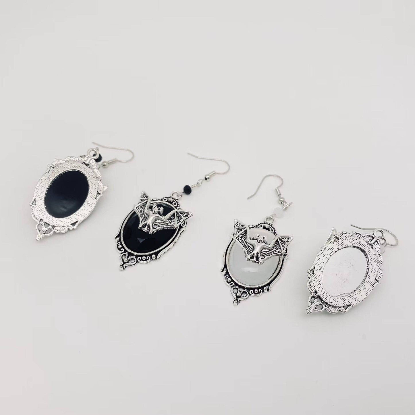 Gothic Bat Pendant Earrings - GT