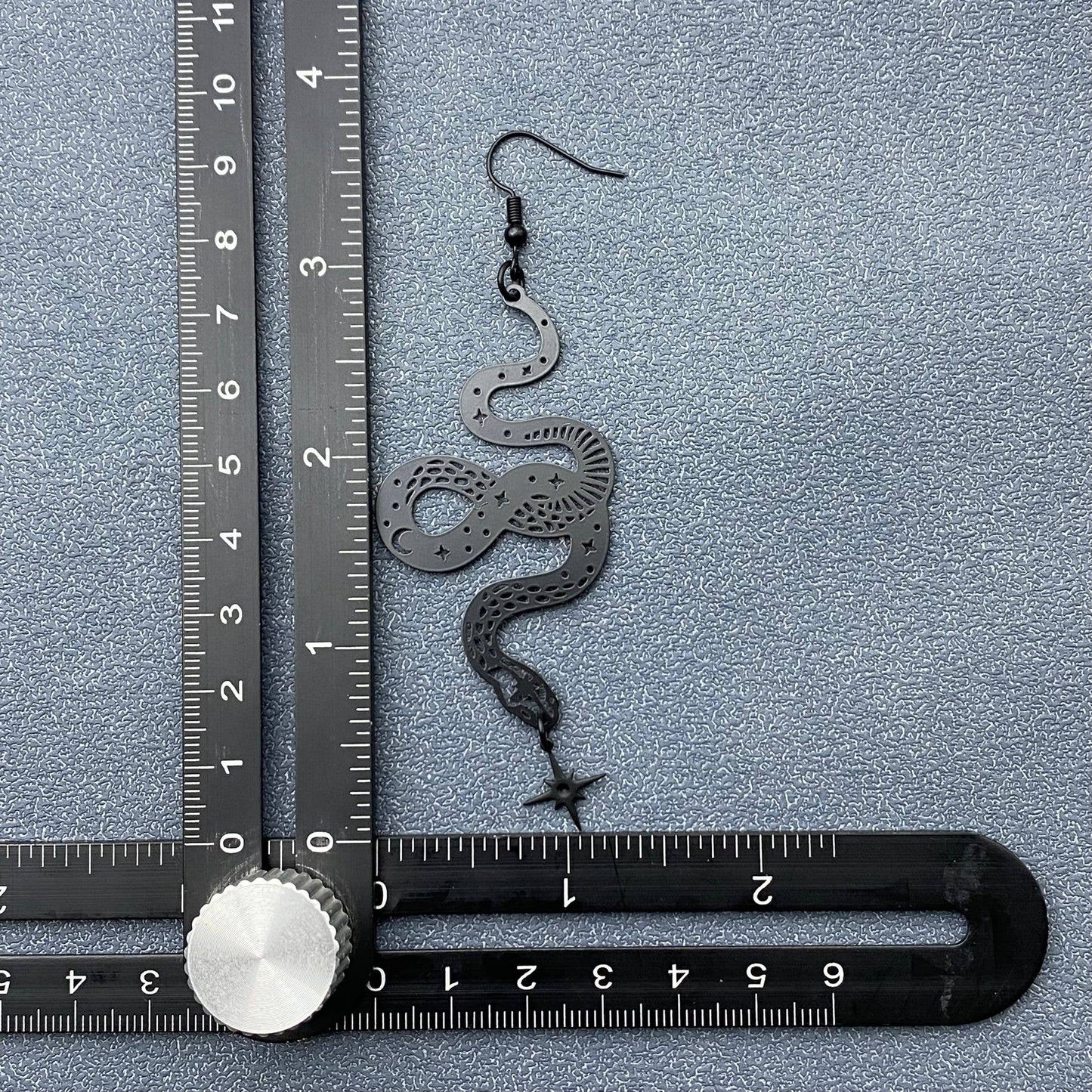 Black Snake Dangle Earrings - GT