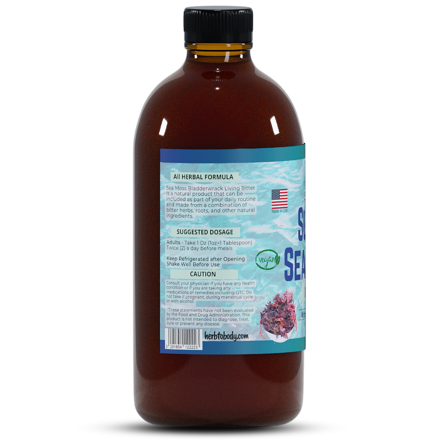 Super Sea Moss Bitter - Herbal Bitter - 16oz Bottle