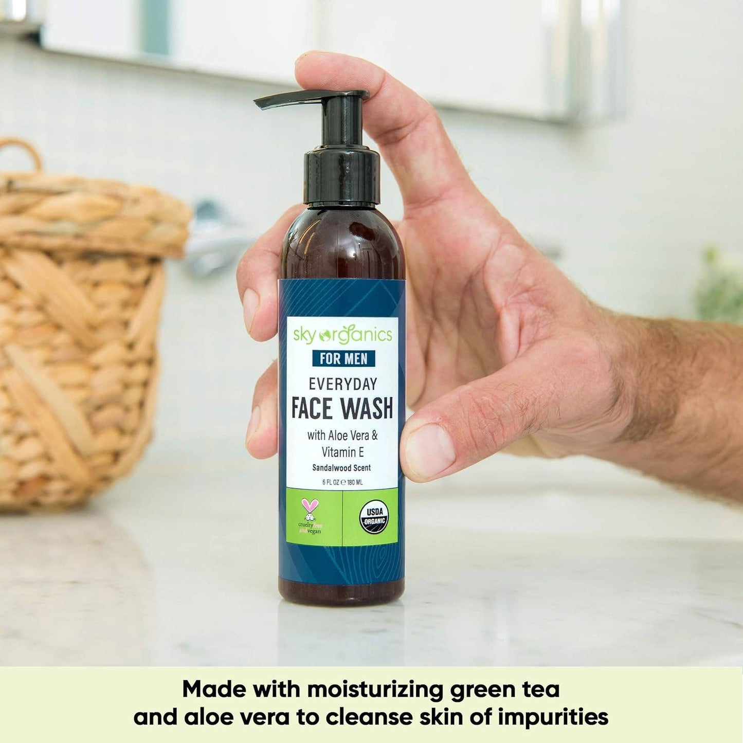 Sky Organics For Men Everyday Face Wash - 6 Oz.