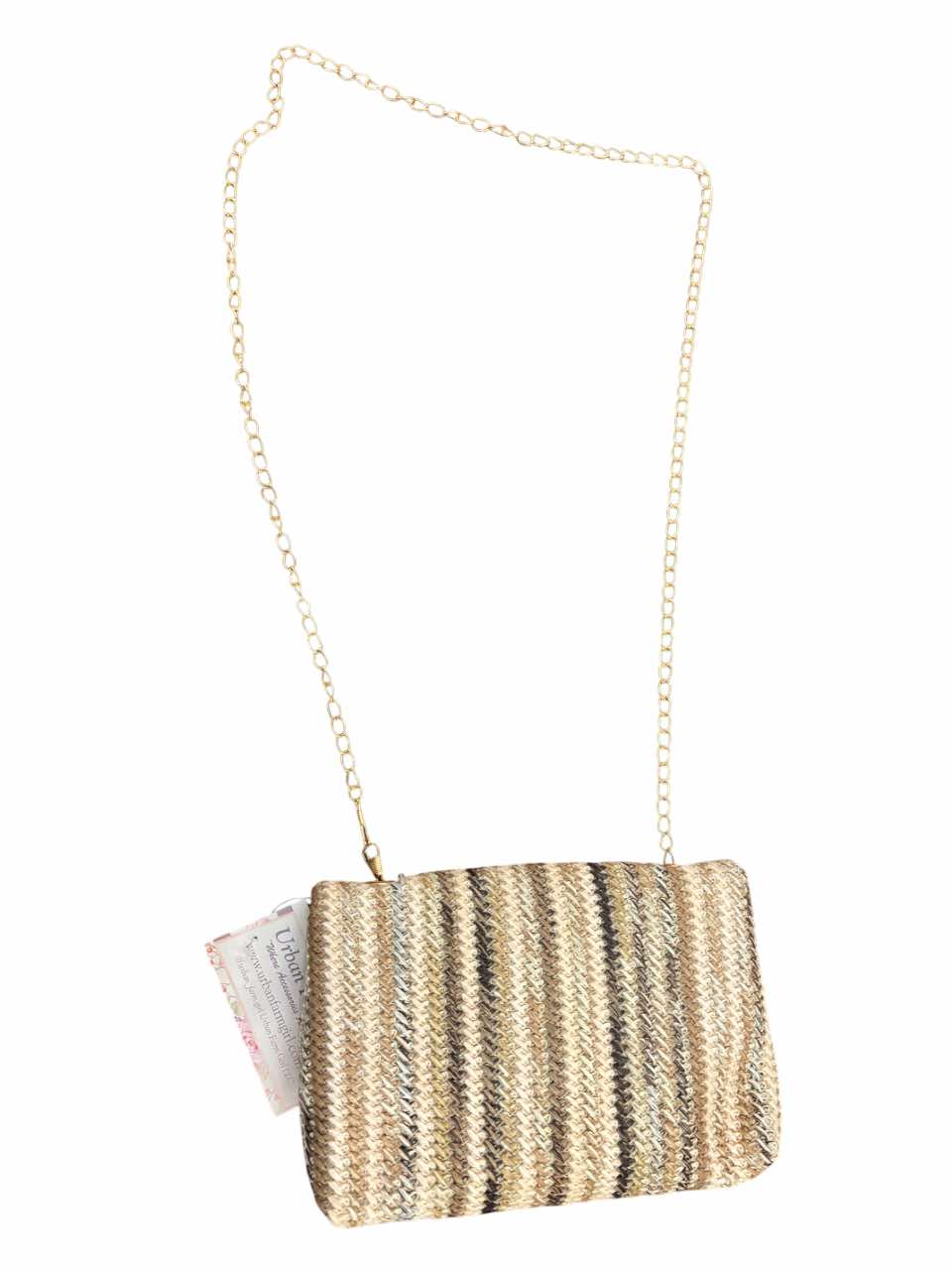Stripped Chain Strap Bag