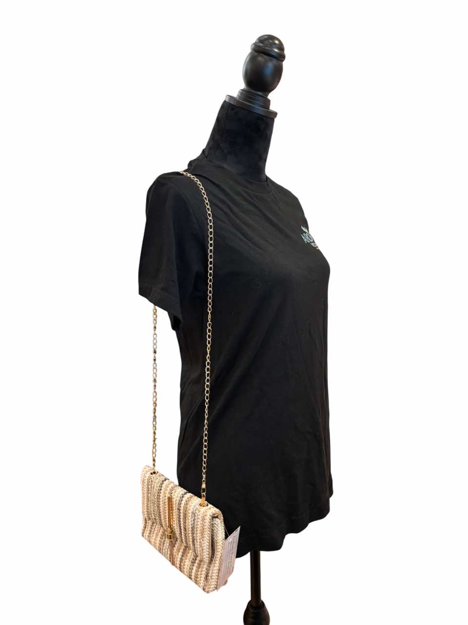 Stripped Chain Strap Bag
