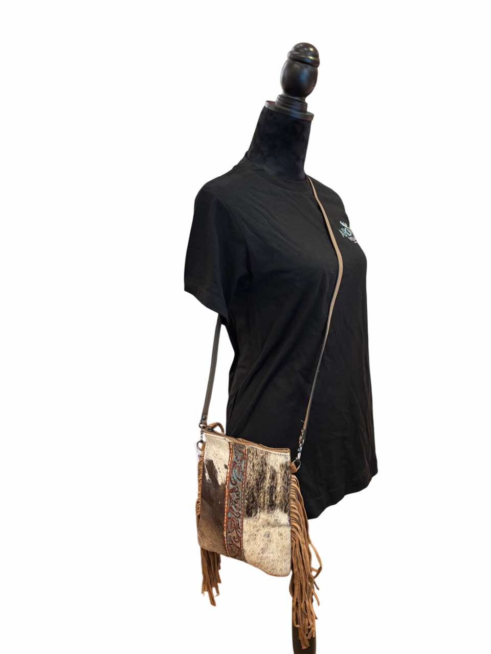 Tasselled Cowhide Shoulder Bag