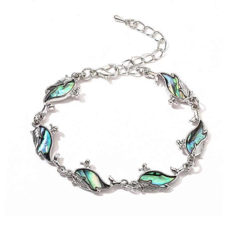 Multi-style Abalone Shell Metal Chain Bracelets