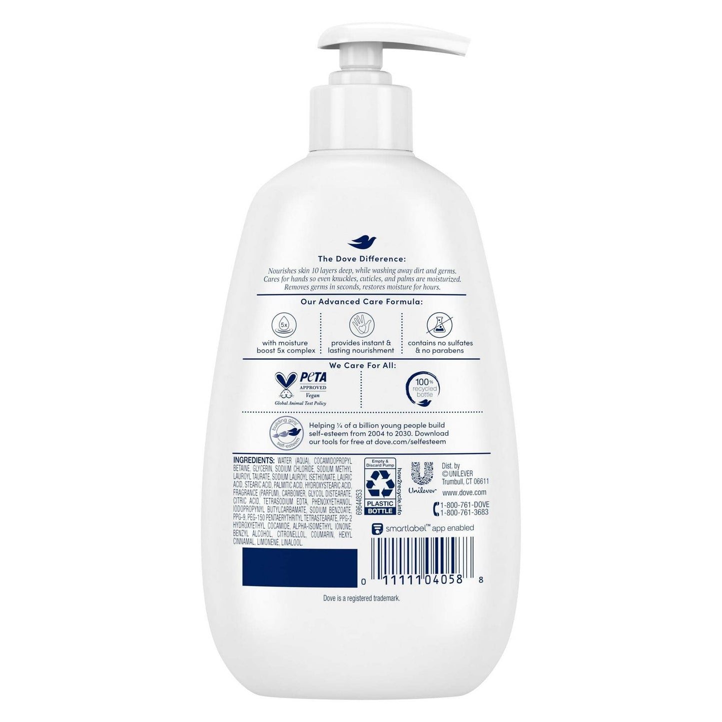 (3 pack) D ove Advanced Care Daily Use Deep Moisture Women's Hand Soap, 12 fl oz