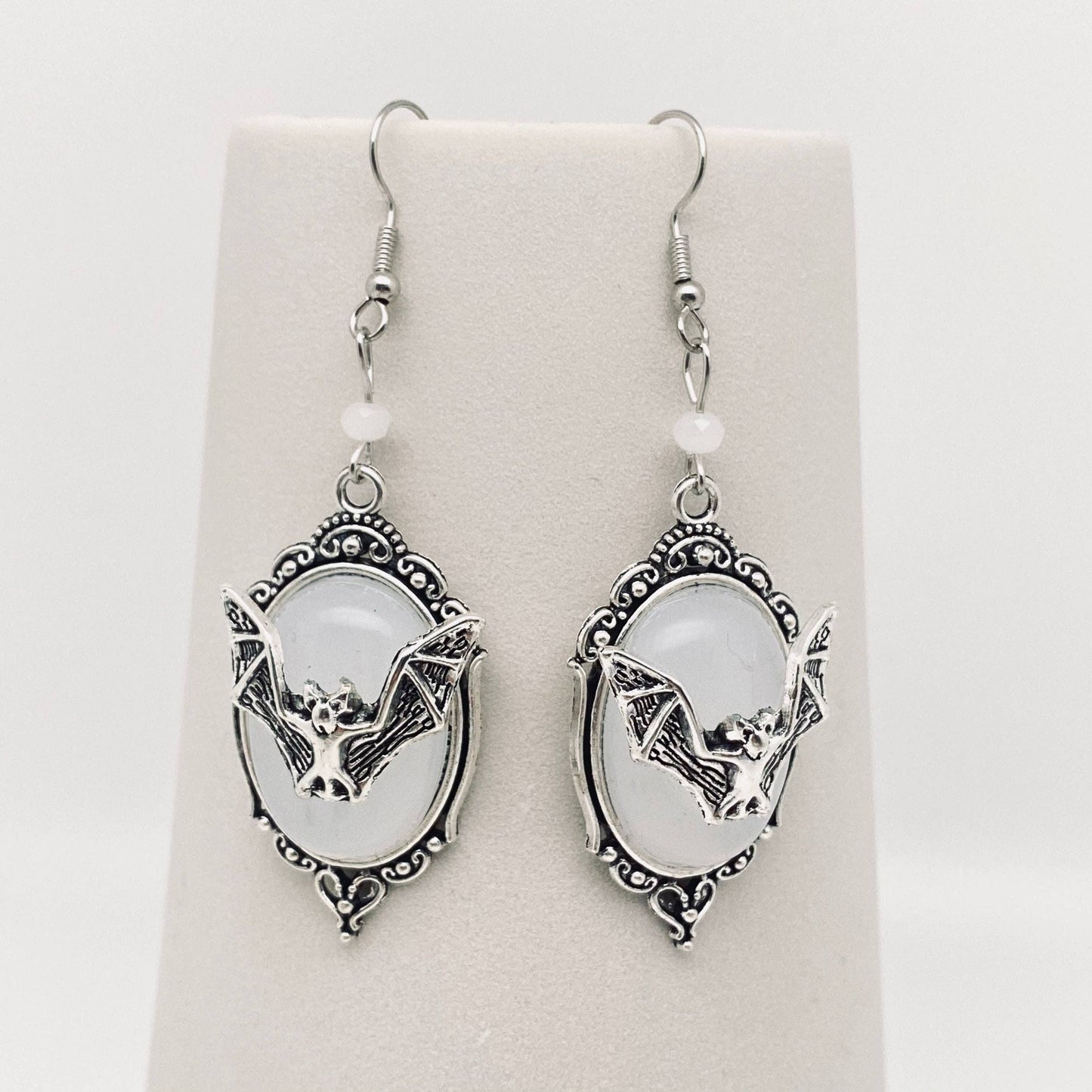 Gothic Bat Pendant Earrings - GT