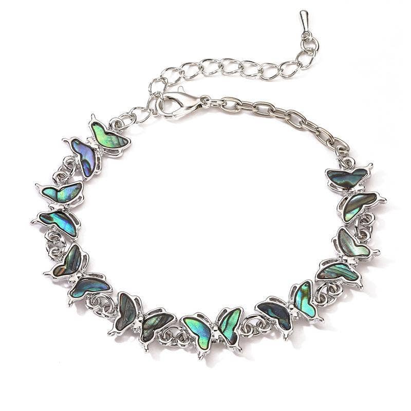 Multi-style Abalone Shell Metal Chain Bracelets