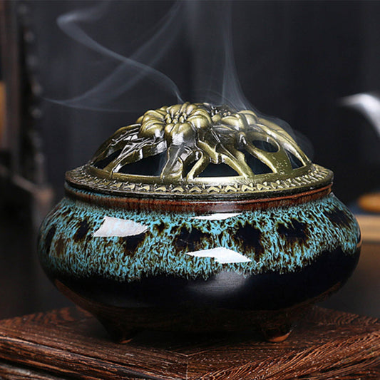 Incense Cone Burner Bowl (3 in.) - Blue