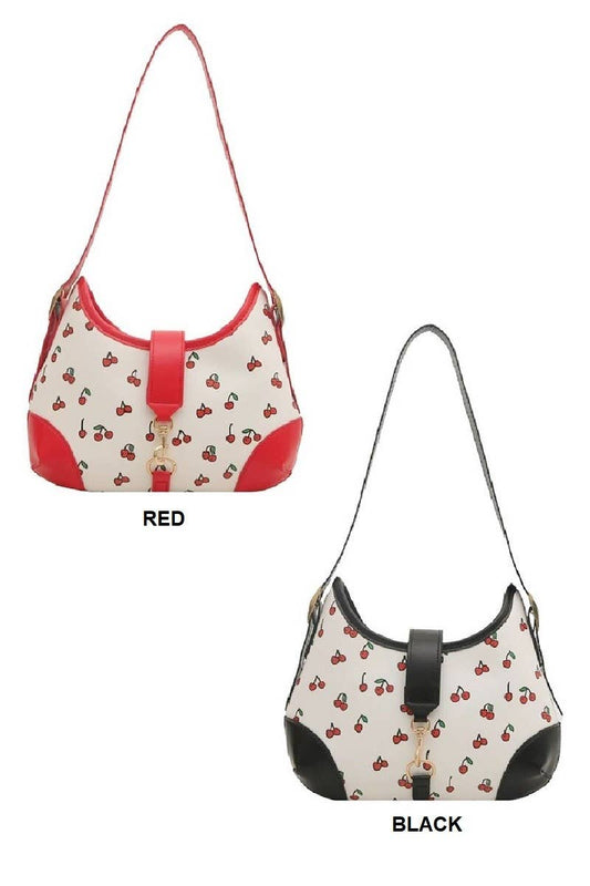 Cherry Pattern Hamptons Hobo Bag