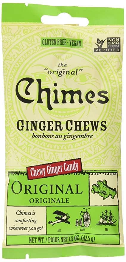 Chimes Original Ginger Chews Candy, 12ct Case