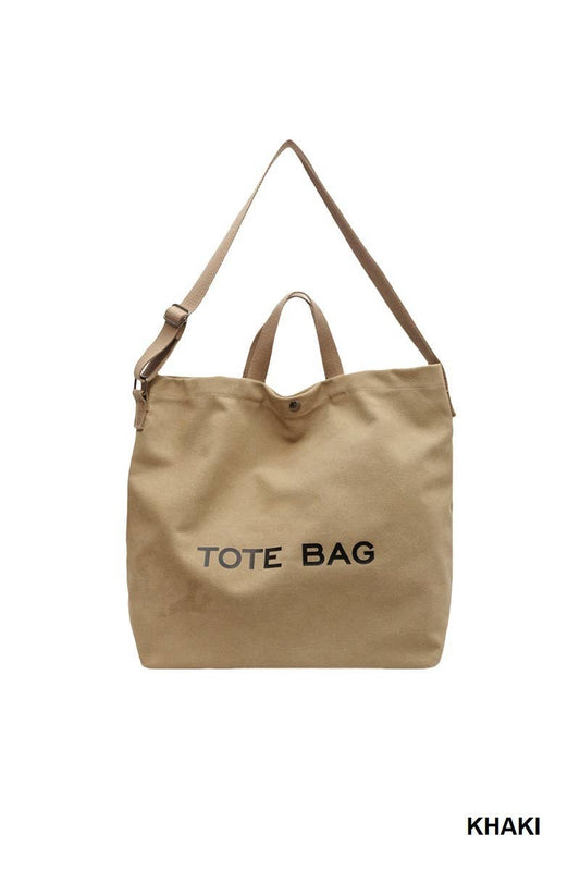 Minimalist Large Capacity Canvas Shoulder Tote Bag