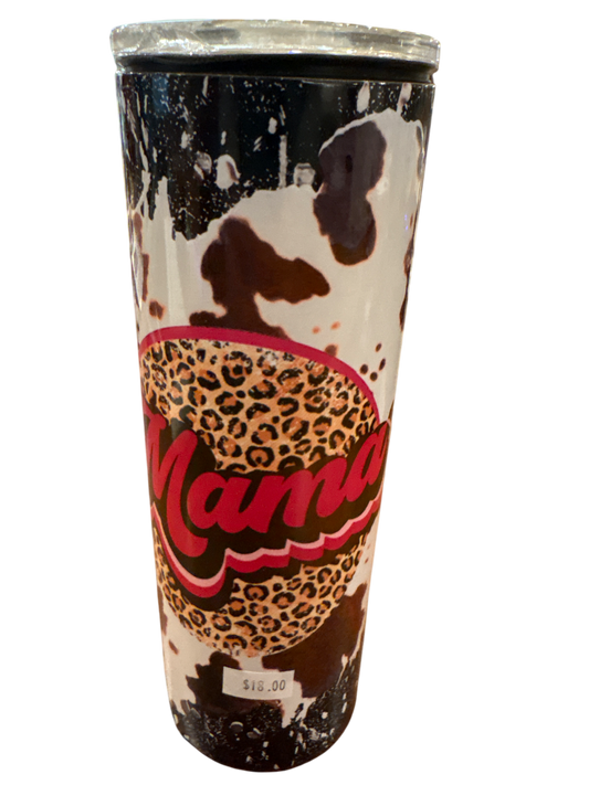 Animal Print "MAMA" Tumbler